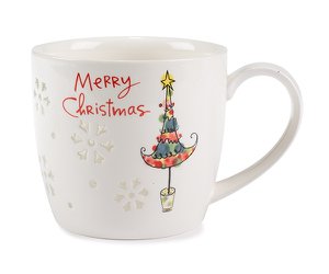 Becher Vrolijk kerstfeest 9 cm VE 6