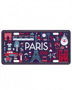 Decoratief bord - Paris Icons