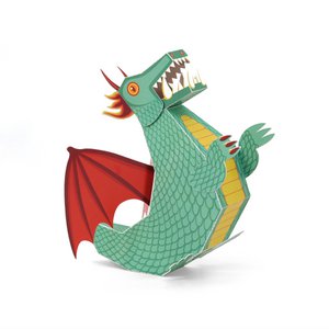 Groene draak papieren speelgoed