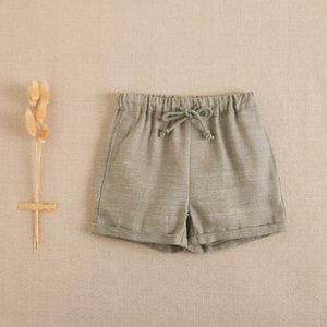 Girl's shorts with elasticated waist and drawstring I80-21308243