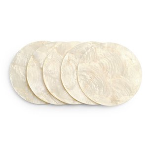 Coaster Capiz Schelp; Prijs per 5 Stuks