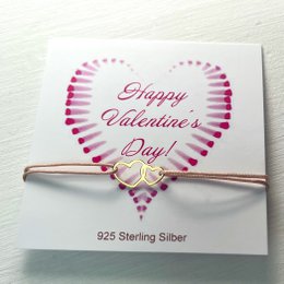 Pulsera 2 corazones plata 925