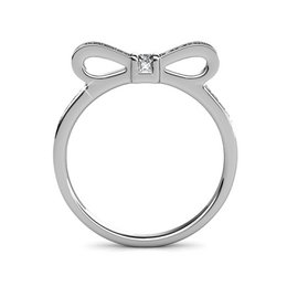 Bague Ribbon - Argenté et Cristal