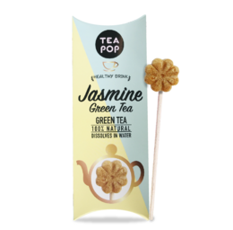 Jasmine green tea on a stick, 100% natural, 20 sticks per tray, dissolves in water. This tea product is made from high-quality jasmine green tea.