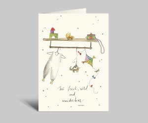 Birth card | Be cheeky wild and wonderful | Birth card (new version)