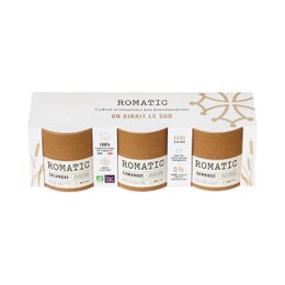  Organic herbal tea set in limited edition, featuring a variety of aromatic and flavorful tea blends in round tin containers.