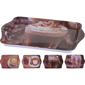 Tray coffee design melamine 21x14cm
