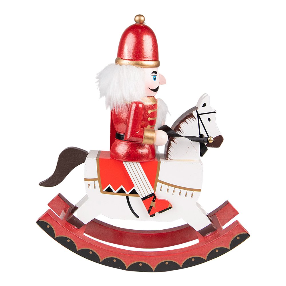 Beeld Notenkraker 30 cm Rood Groen MDF Kerstdecoratie