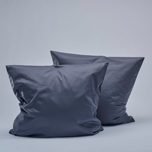 Dark grey 400TC Sateen 2 pillow cases