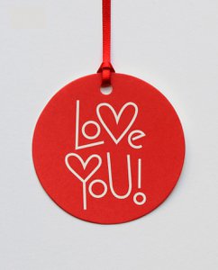 Hearts Of Love gift tag