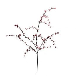 Artificial plant with purple plum blossom flowers on a 90cm tall stem.