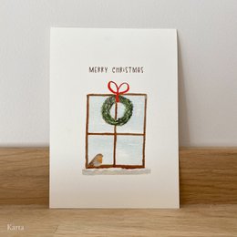 Weihnachtskarte - Robin