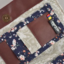Rødvin Clutch Pung - Blomstermønster