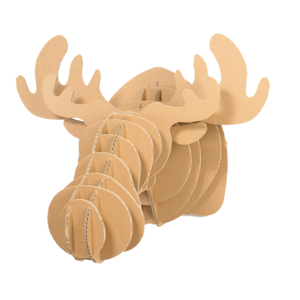 Elchkopf aus Pappe