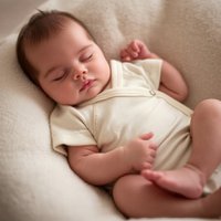 Woolen wrap-over romper short sleeve - Merino wool - Natural