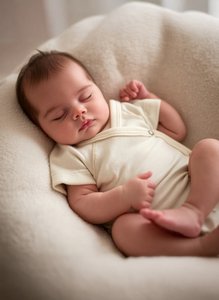 Wickel-Strampler aus Wolle mit kurzen Ärmeln – Merinowolle – Natur