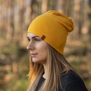Women's Merino Beanie Hat Power Mango