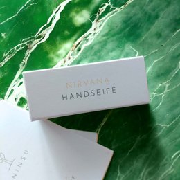 Nirvana håndsæbe fra Aninsu | certificeret naturkosmetik | vegansk plastikfri håndlavet | med økologiske olier | Rengøring | unik duft | med gurkemeje og havtorn | 80 g