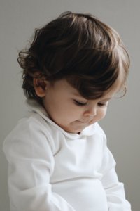 Bodystocking with round collar - white piping