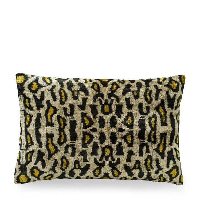 Ikat Kussen Fluweel Leopard