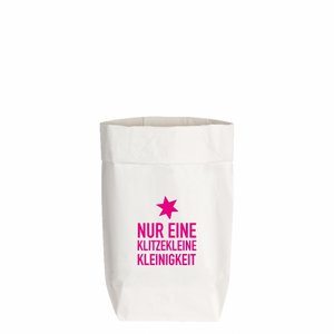 PaperBags Small wit, SLECHTS EEN WEINIG KLEIN, neon roze