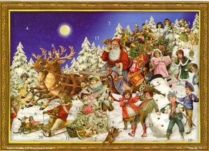 Adventkalender Kerstman en slee=