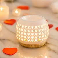Verbrannte Ceramy -Herz -Parfüm - lackierte Keramikkerze - Diffusion Duftwachsen, ätherische Öle - Geschenkideedekoration