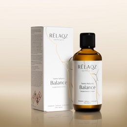 Amber glass bottle sauna essential oil, Balance scent, black cap, 100ml liquid aromatherapy product