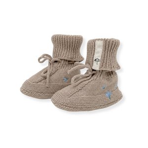 Booties - Althea - Blueberry on Khaki