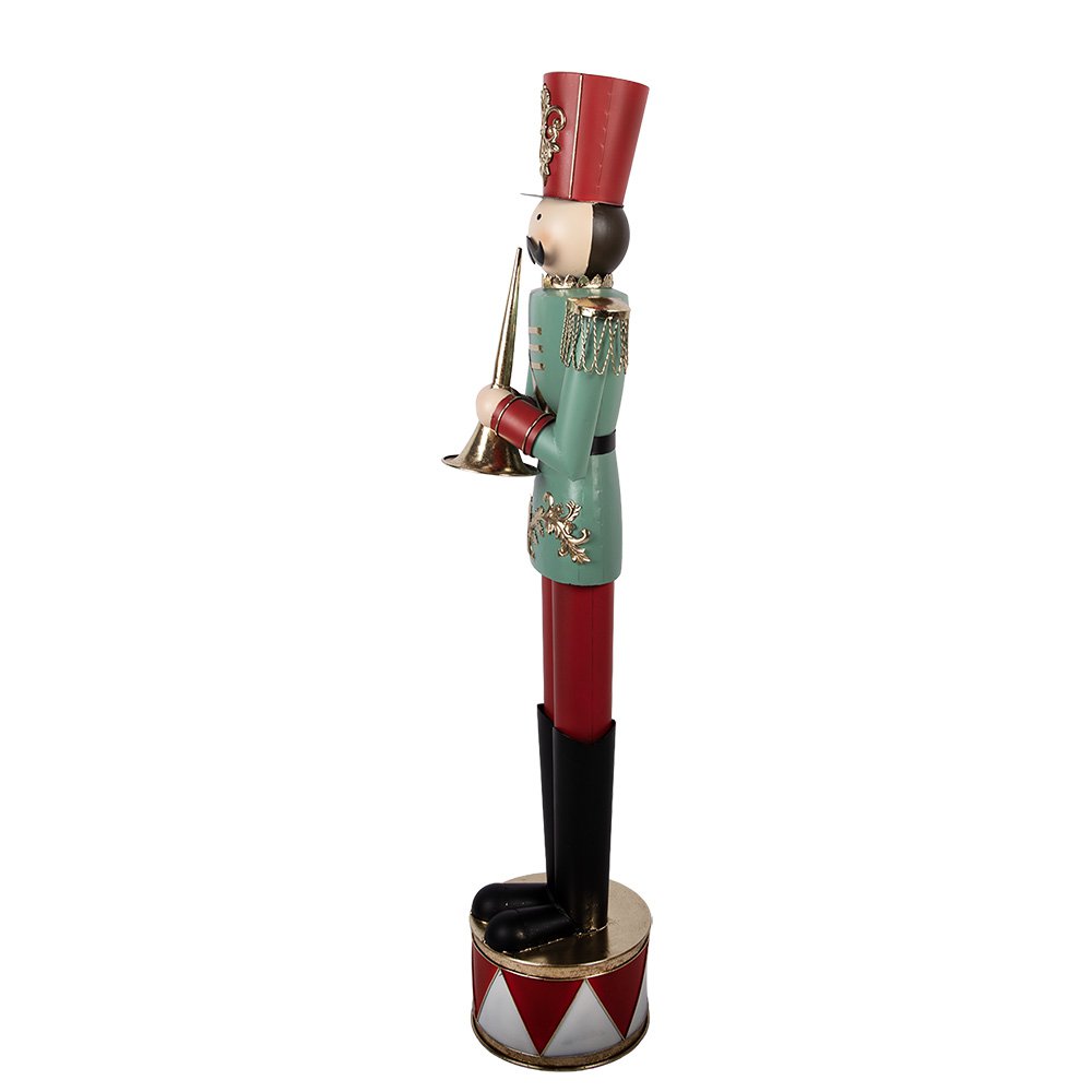 Kerstdecoratie Beeld Notenkraker 33x27x121 cm Groen Metaal