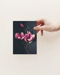 Pocztówka Kartka Z Pozdrowieniami Ciemna Magnolia (PK_062)