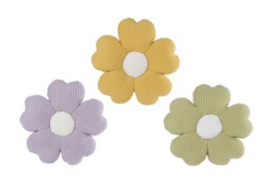 Kussen Daisy geel/groen/paars