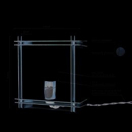 Hashtag LAMP No. 1 carré noyer – Lampe de table dimmable minimaliste - Cadeau de Noël