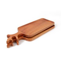 Khaya Wood - Antler Serving Tray