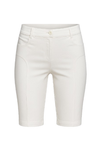 Witte denim bermudashort: moeiteloze zomerse elegantie