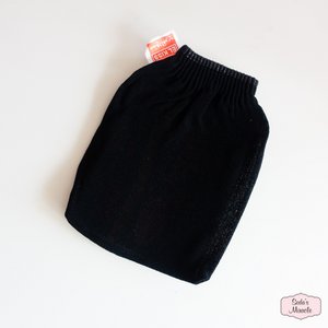 Hammam scrub glove or kessa glove, black
