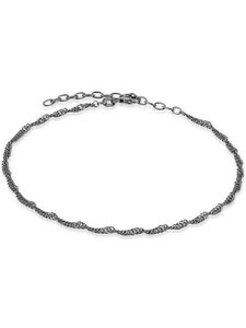 Ankle chain Singapore chain SINGAPORE black rhodium plated