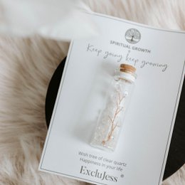 Wish bottle spiritual growth card clear quartz