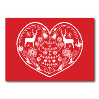 Hart met hertjes - kaart