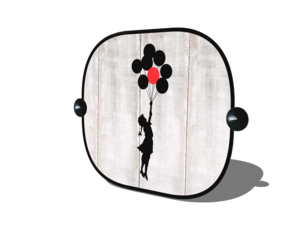 Banksy Car Side Curtain (44x35cm) - Floating Girl