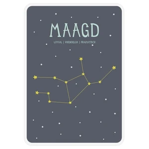 Meilenstein-Geburtsposter Sternzeichen - Jungfrau