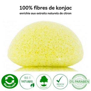 Natural Konjac Sponge for the Face with Lemon