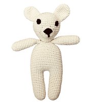 Luna-Leena dog Bella cuddle off white - organic cotton - 0+ - hand crochet in Nepal