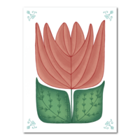 Toffe tegel met tulp en blauwe details