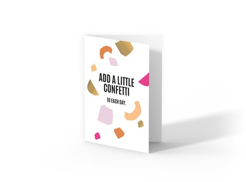 Greeting card Add a little Confetti, per 10 stuks