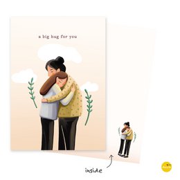 greeting card big hug (English)