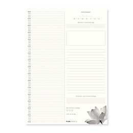 Prikkelarme A4 dagplanner 'Lotus' schrijfblok