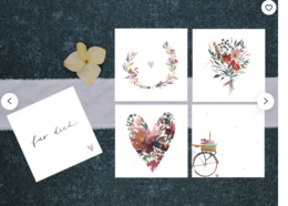 Idée cadeau - Ensemble de bougies cube coeur 3D et roses
