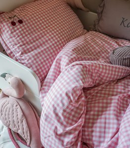 Kirschrosa – Bett- und Kissenbezug 200/150, 50/60