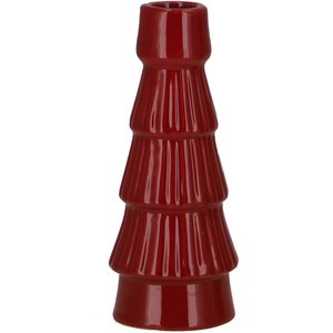 Keramische kandelaar Tarik, D6,5 cm, H16cm, rood